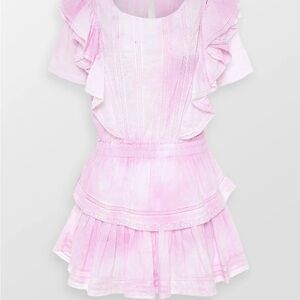Loveshackfancy Natasha Heritage Mini Dress in Pink